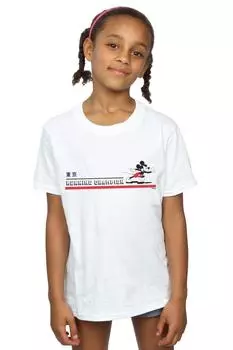 Хлопковая футболка с Микки Маусом «Чемпион по бегу» Disney, белый