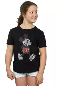 Хлопковая футболка с Микки Маусом Disney, черный