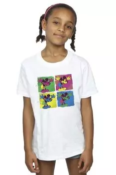 Хлопковая футболка с Микки Маусом в стиле поп-арт Disney, белый