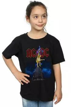 Хлопковая футболка с молнией для верхней губы Stiff AC/DC, черный