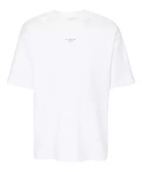 Хлопковая футболка с надписью Drole De Monsieur, белый