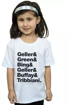 Хлопковая футболка с надписью «Фамилии» Friends, белый