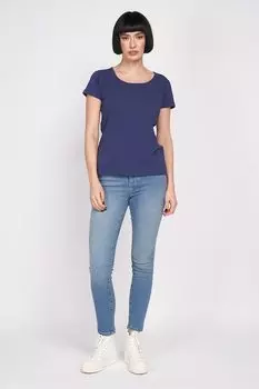 Хлопковая футболка с надписью Kvl By Kenvelo, синий