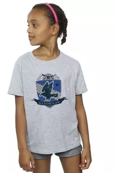 Хлопковая футболка с нагрудным знаком Рейвенкло Harry Potter, серый