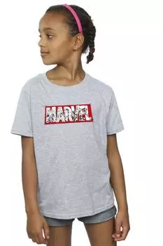 Хлопковая футболка с наполнителем «Мстители» Marvel, серый