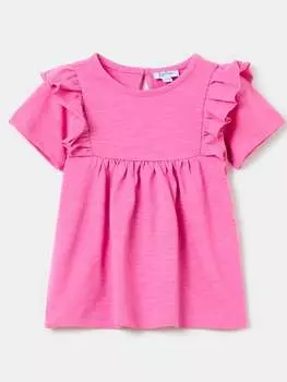 Хлопковая футболка с оборками Fagottino, цвет fuchsia