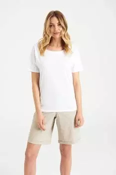 Хлопковая футболка с овальным воротником Greenpoint, белый