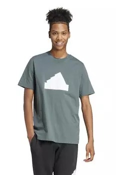 Хлопковая футболка с овальным вырезом Adidas Sportswear, белый