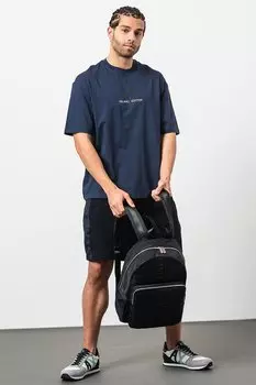 Хлопковая футболка с овальным вырезом Armani Exchange, синий