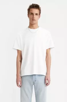 Хлопковая футболка с овальным вырезом Levi'S, белый