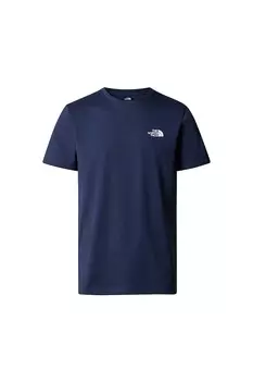 Хлопковая футболка с овальным вырезом The North Face, синий