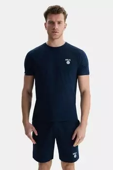 Хлопковая футболка с овальным вырезом Ucla, синий