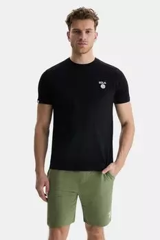 Хлопковая футболка с овальным вырезом Ucla, черный