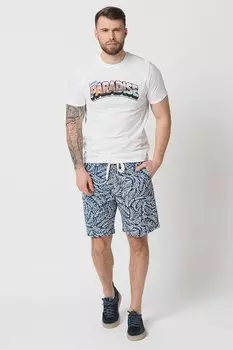 Хлопковая футболка с овальным вырезом United Colors Of Benetton, белый