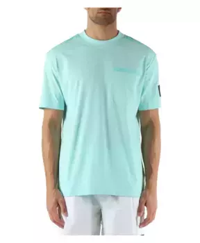 Хлопковая футболка с передним карманом Calvin Klein Jeans, синий