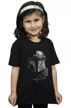 Хлопковая футболка с плакатом «Мандалорец» Star Wars, черный