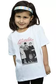 Хлопковая футболка с потертой полосой Blondie, белый