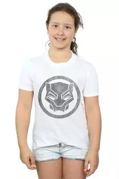 Хлопковая футболка с потертостями Black Panther Icon Marvel, белый