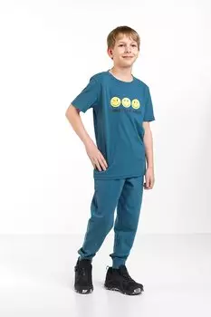 Хлопковая футболка с принтом Benger, синий