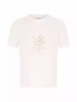 Хлопковая футболка с принтом Brunello Cucinelli, белый