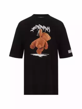 Хлопковая футболка с принтом Diego Venturino, черный