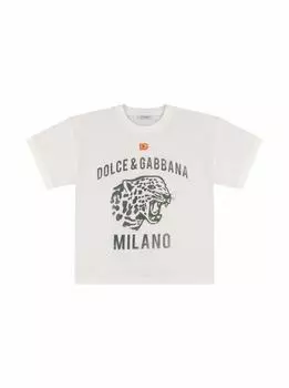 Хлопковая футболка с принтом Dolce&Gabbana