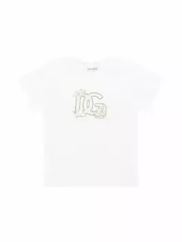 Хлопковая футболка с принтом Dolce&Gabbana, белый