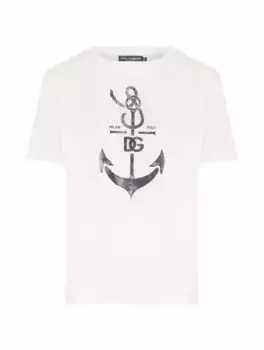 Хлопковая футболка с принтом Dolce&Gabbana, белый