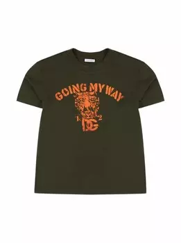 Хлопковая футболка с принтом Dolce&Gabbana, мультиколор