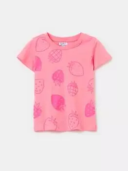 Хлопковая футболка с принтом Fagottino, цвет pastel pink