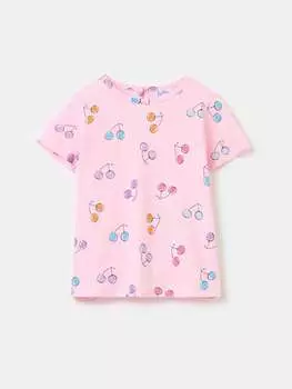 Хлопковая футболка с принтом Fagottino, цвет pink