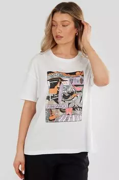 Хлопковая футболка с принтом Fundango, черный