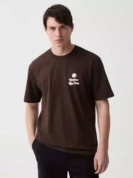 Хлопковая футболка с принтом Grand & Hills, цвет brown