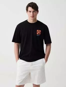 Хлопковая футболка с принтом Grand & Hills, цвет black