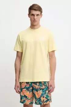Хлопковая футболка с принтом Graphic Tee Adidas Originals, желтый