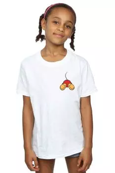 Хлопковая футболка с принтом груди и Микки Маусом сзади Disney, белый