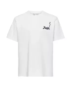 Хлопковая футболка с принтом Jw Anderson, белый