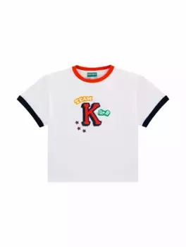 Хлопковая футболка с принтом Kenzo, белый