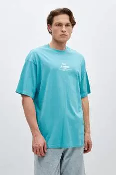 Хлопковая футболка с принтом Lc Waikiki, бирюзовый