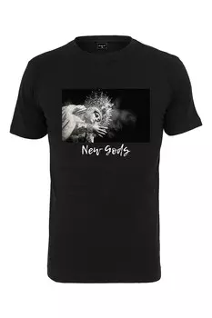 Хлопковая футболка с принтом Mister Tee, черный