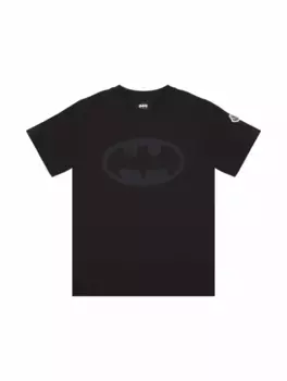 Хлопковая футболка с принтом Moncler, черный