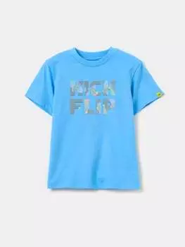 Хлопковая футболка с принтом Ovs, цвет light blue