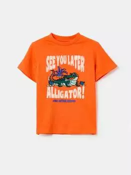 Хлопковая футболка с принтом Ovs, цвет orange