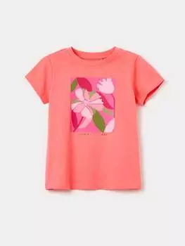 Хлопковая футболка с принтом Ovs, цвет pastel pink