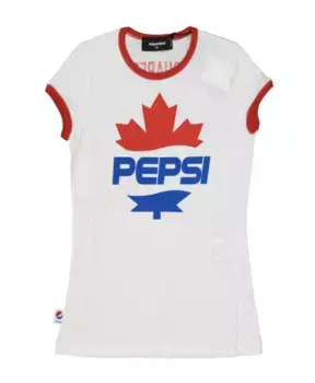 Хлопковая футболка с принтом Pepsi Dsquared2, белый