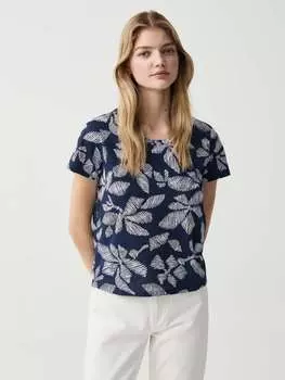 Хлопковая футболка с принтом по всей поверхности Ovs, цвет blue/white