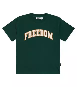 Хлопковая футболка с принтом riley Molo, зеленый