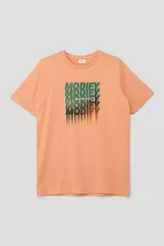 Хлопковая футболка с принтом S Oliver, оранжевый