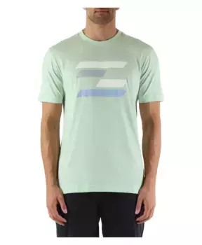 Хлопковая футболка с принтом спереди Boss, зеленый