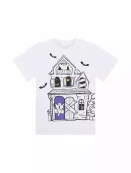 Хлопковая футболка с принтом Stella McCartney, белый